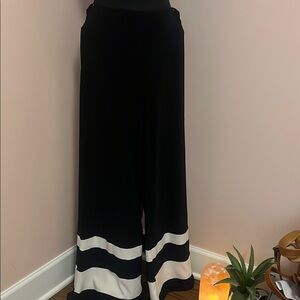 Joseph Ribkoff Black and White Wide Leg Pants